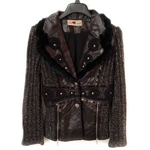 Love Token Fur Trimmed Wool Blend Embellis…